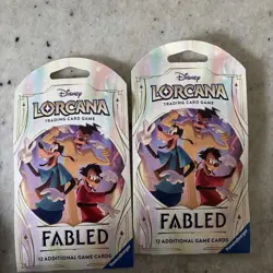 Two Fabled Sleeved Booster Packs Disney Lorcana TCG New Factory Sealed - Image 5