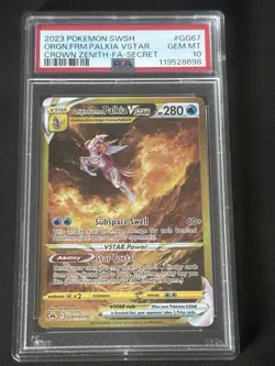 Origin Forme Palkia VSTAR GG67/GG70 Crown Zenith Holo Pokemon Card PSA 10 - Image 1
