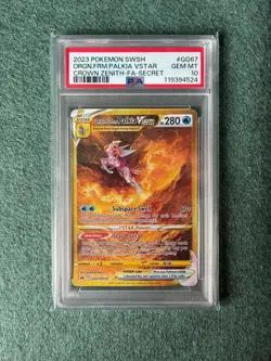 Origin Forme Palkia VSTAR GG67/GG70 Crown Zenith Holo Pokemon Card PSA 10 - Image 1