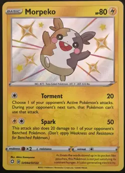 Morpeko SV044/SV122 Shiny Rare Shining Fates Shiny Vault Pokemon Near Mint - Image 2