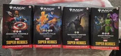 Magic: The Gathering Marvel Super Heroes Commander Deck Lot / Set of 4 SEALED - Image 1
