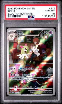 Pokemon Card PSA 10 Kirlia Illustration Rare S&V Base 2023 212/198 - Image 1