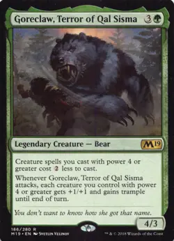 Goreclaw, Terror of Qal Sisma 186 Rare Core Set 2019 Mtg NM-LP - Image 1