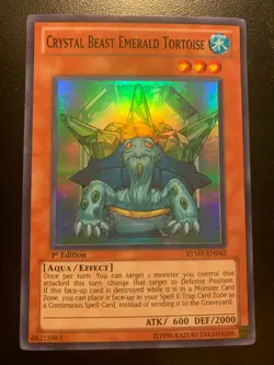 Crystal Beast Emerald Tortoise 1st Ed Super Rare Ra Yellow Mega Pack RYMP-EN042 - Image 1