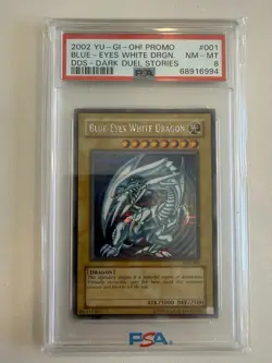 2002 Yu-Gi-Oh! Promo DDS-Dark Duel Stories #001 Blue Eyes White Dragon PSA 8 - Image 1