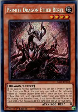 Primite Dragon Ether Beryl (Secret Rare) RA05-EN033 Yu-Gi-Oh 1st Edition NM/M - Image 1