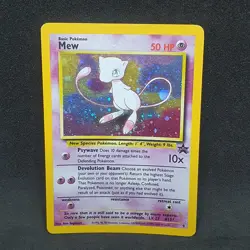 Mew 9 Holo Swirl rare Black Star Promo WOTC Vintage Pokemon Card 1999 TCG WP - Image 2
