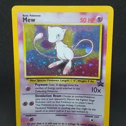 Mew 9 Holo Swirl rare Black Star Promo WOTC Vintage Pokemon Card 1999 TCG WP - Image 3