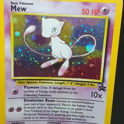 Mew 9 Holo Swirl rare Black Star Promo WOTC Vintage Pokemon Card 1999 TCG WP - Image 4
