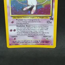 Mew 9 Holo Swirl rare Black Star Promo WOTC Vintage Pokemon Card 1999 TCG WP - Image 5