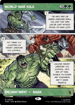 World War Hulk (Borderless) 304 Rare Marvel Super Heroes Magic: The Gathering NM - Image 1