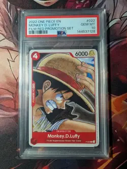 2022 One Piece Monkey D. Luffy Film Red Promo Set #022 PSA 10 LOW POP EN - Image 1