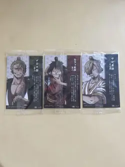 One Piece Wafers Card Luffy Zoro Sanji 3 piece set Unopened - Image 2