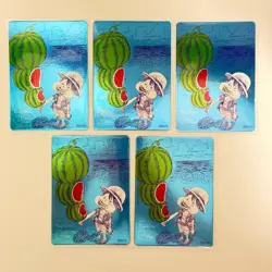 ONE PIECE METAKIRA LUFFY CARD JAPAN SIGN SUMMER COMIC NATSU COMI 2026 Set of 5 - Image 1