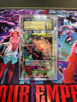 One Piece Roronoa Zoro #OP06-118 Secret Rare English PRB 02 CGC Pristine 10 - Image 1