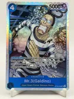 Mr.3 (Galdino) OP16-056 SR - The Time of Battle One Piece Card NM - Image 1
