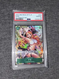2026 ONE PIECE OP14-EB04-THE AZURE SEA'S SEVEN ALTERNATE ART #031 NAMI PSA 10 - Image 1