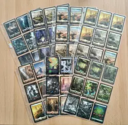 MTG Full Art Basic Lands Bundle x 63 with Display Pockets - Magic the Gathering - Image 1