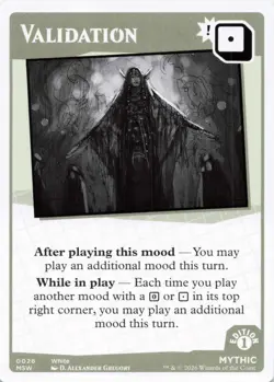 MTG Secret Lair Mood Swings - Validation - Mythic - Card # 0026 - Image 1