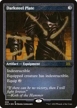 LP - Foil - Darksteel Plate (Foil Etched) - 559 - Double Masters 2022 - Image 1