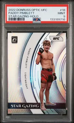 2022 Panini Donruss Optic PADDY PIMBLETT Rookie Star Gazing SILVER Holo PSA 9 - Image 1