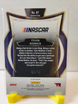 Panini Select 2025 Tyler Reddick Grandstand #87 Racing NASCAR Serial #5/10 GOLD - Image 2