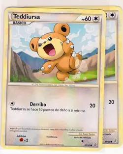 ~ESP~ SPANISH Teddiursa 65/95 HGSS Unleashed Pokemon Card (LB2) - Image 1