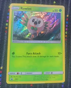 Rowlet SM01 Holo Promo Sun & Moon Promo Pokemon Holo MP - Image 1