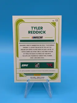 Tyler Reddick 2026 Panini Donruss Racing NASCAR Base Gold /10 #12 - Image 2