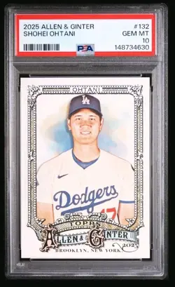 2025 Topps Allen and Ginter #132 Shohei Ohtani Dodgers PSA 10 GEM MINT Baseball - Image 2
