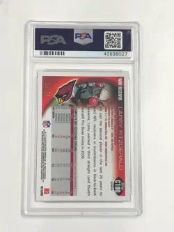 2010 Topps Chrome Larry Fitzgerald #C180 Red Refractor 08/25 PSA 10 - Image 2