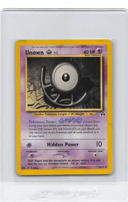 Unown [U] 51/75 - Neo Discovery - VINTAGE WOTC Pokemon CARD - UNLIMITED - HP - Image 1