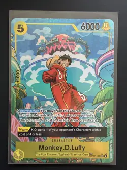 One Piece Monkey D. Luffy Treasure Rare Card OP07-109 English Edition Near Mint - Image 4