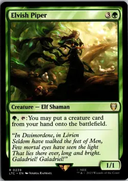Elvish Piper 239 Commander: LOTR: Tales of Middle-earth Magic: The Gathering NM - Image 1