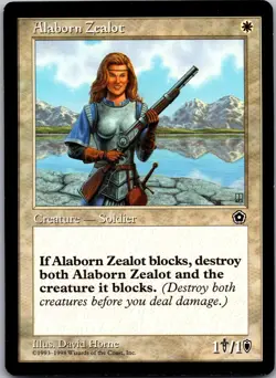 Alaborn Zealot Uncommon Portal Second Age Magic: The Gathering Lightly Played - Image 1