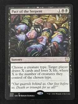 1x MTG Pact of the Serpent - Commander: Kaldheim (KHC) #9 - Magic the Gathering - Image 1