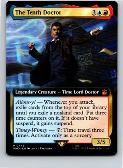 Magic the Gathering The Tenth Doctor Extended Art Doctor Who MTG Free Shipping! - Image 1