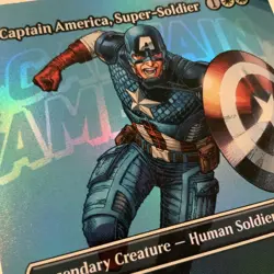 Magic The Gathering-Captain America, Super-Soldier FOIL Borderless MSH 0352 - Image 2