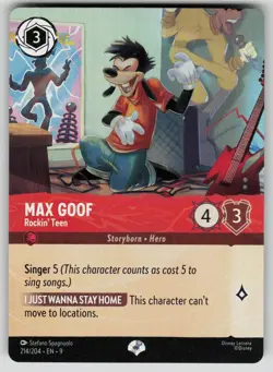 Max Goof - Rockin' Teen Foil Epic Fabled 214/204 Disney Lorcana NM - Image 1