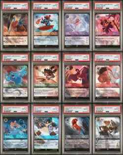 DISNEY LORCANA THE FIRST CHAPTER FULL ENCHANTED SET PSA 10 *FIRST PRINT* READ - Image 1