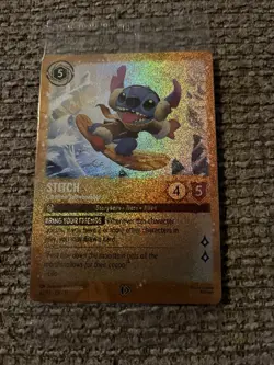 Stitch - Carefree Snowboarder 42 Disney Lorcana Promo Card Sealed Winterspell - Image 1