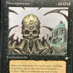 Necropotence Ice Age MTG 1995 LP #82 - Image 2