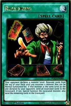 Yugioh - Reasoning (Gold Rare) (1st Edition) - PGL3-EN080 (P) - Image 1