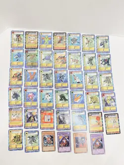 Vintage 1999 DIGIMON Cards LOT OF 36 & 4 YU-GI-OH CARDS LIMITED EDITION MP LP - Image 2