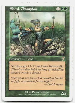 Elvish Champion 240 Rare 7th Edition Magic: The Gathering Moderately Played - Image 1