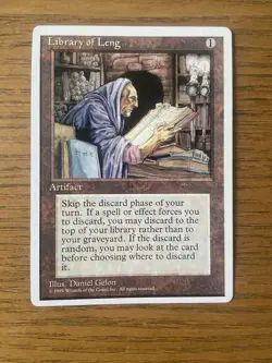 MTG Library of Leng Alternate 4th Edition LP Artifact - Image 1