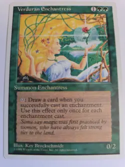 MTG Verduran Enchantress Alternate 4th Edition Regular Rare - Image 1
