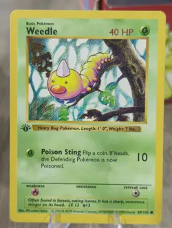 Vintage Pokemon Weedle 069/102 1st Edition Base Set (Shadowless) - Image 4