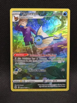 ​Vaporeon TG02/TG30 Brilliant Stars Trainer Gallery Full Art Pokemon Card LP/EX - Image 1