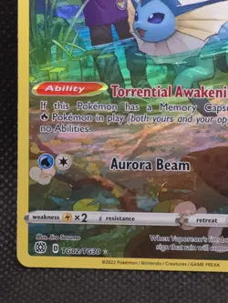 ​Vaporeon TG02/TG30 Brilliant Stars Trainer Gallery Full Art Pokemon Card LP/EX - Image 4